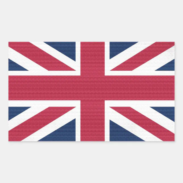 British Union Flag Union Jack Patriotic Design Rectangular Sticker | Zazzle