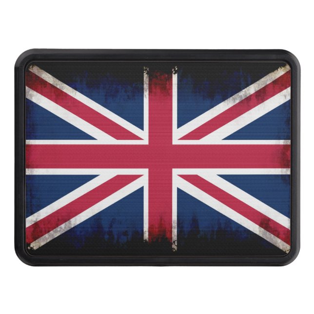 British Union Flag Union Jack Patriotic Design Tow Hitch Cover (Front)