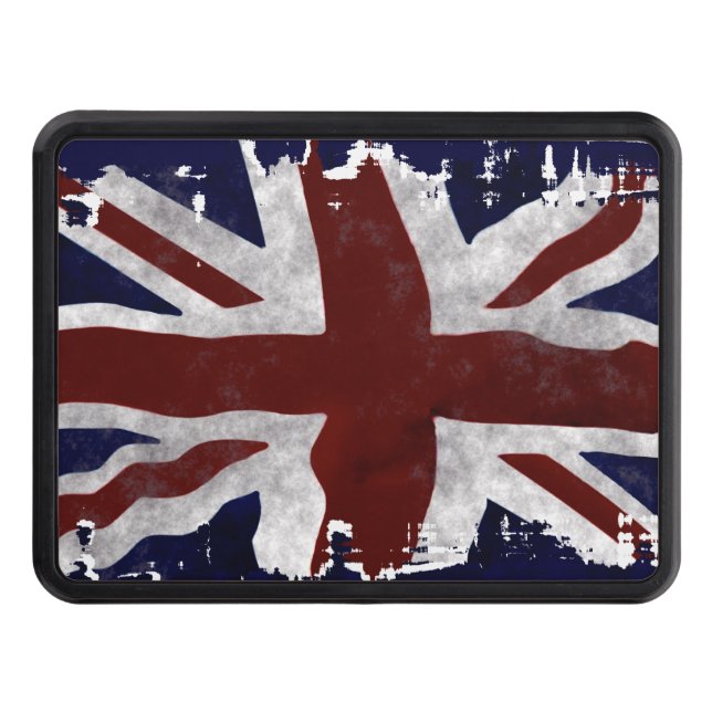 British Union Flag Union Jack Patriotic Design Tow Hitch Cover (Front)