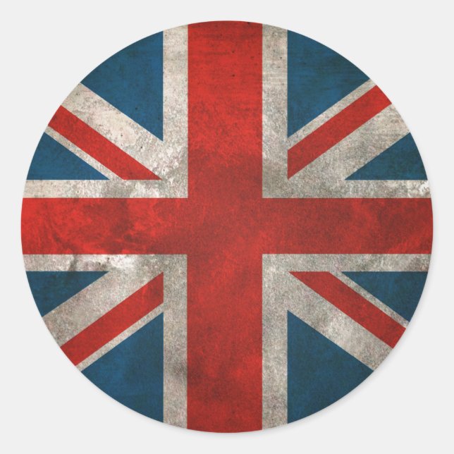 British Union Jack Classic Round Sticker (Front)