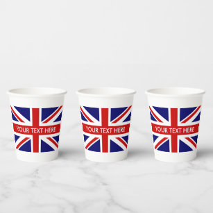 British Union Jack English pride celebration party Paper Cups