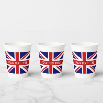 British Union Jack English Pride Celebration Party Paper Cups by iprint at Zazzle