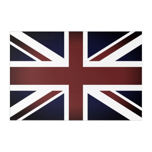 British Union Jack flag acrylic wall art panel