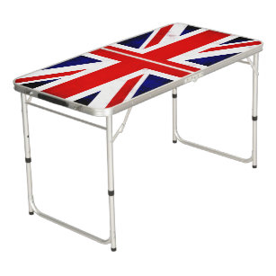British Union Jack Flag Beer Pong Table