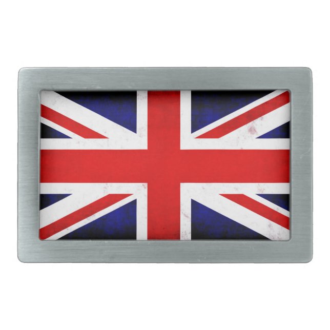 British Union Jack Flag Belt Buckle (Front)