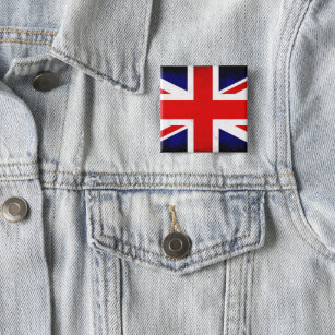 British Union Jack Flag Button