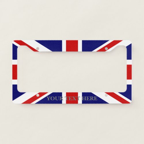 British Union Jack flag car license plate frame