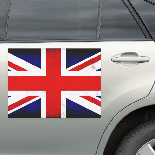 British Union Jack Flag Car Magnet (In Situ)