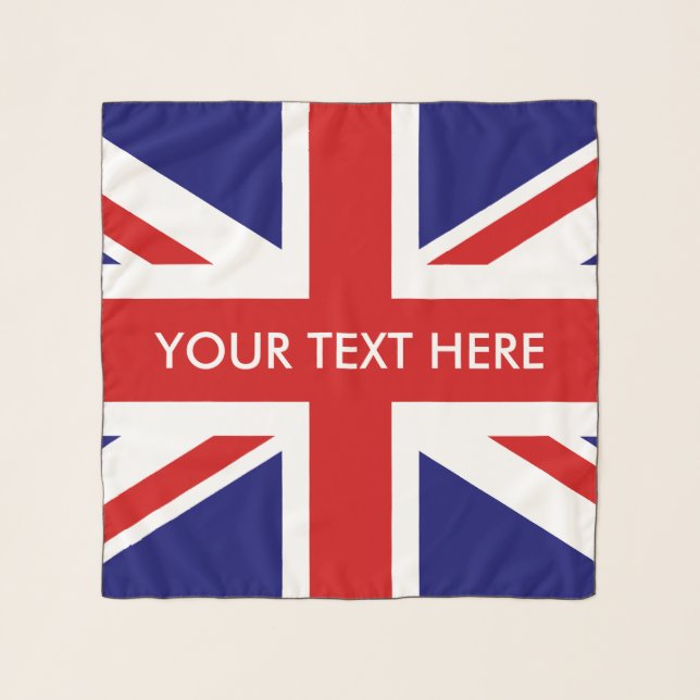 British Union Jack flag custom chiffon scarf (Front)