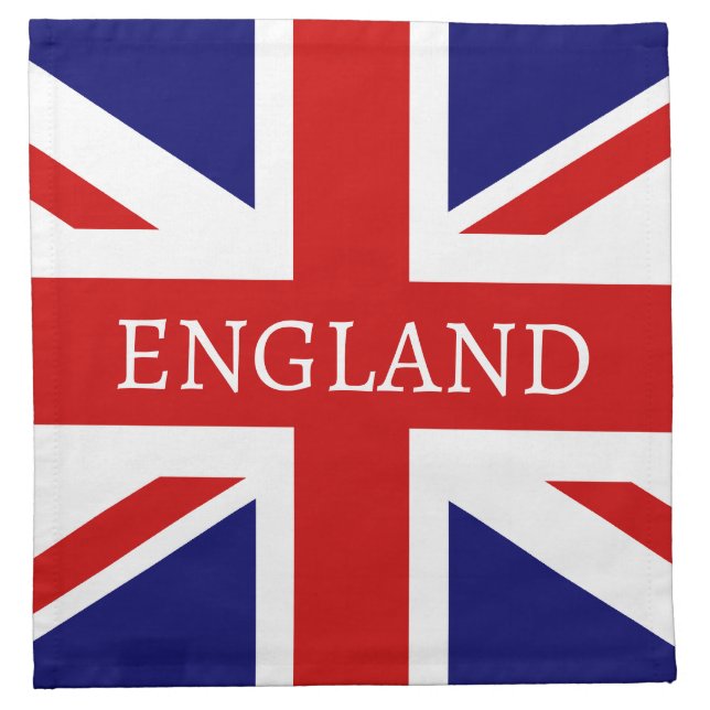 British Union Jack flag custom cloth napkin (Front)