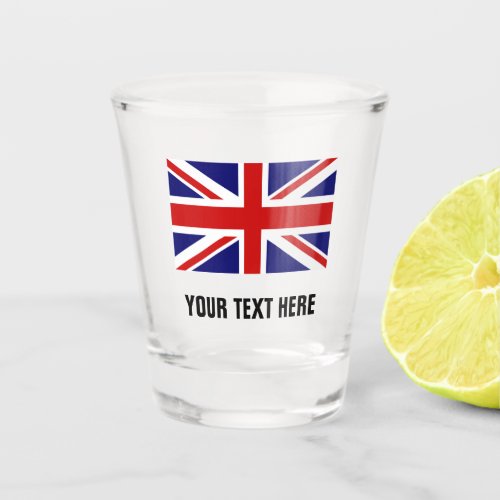 British Union Jack flag custom drinking party Shot Glass