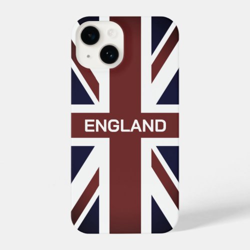 British Union Jack flag custom name iPhone 14 Case