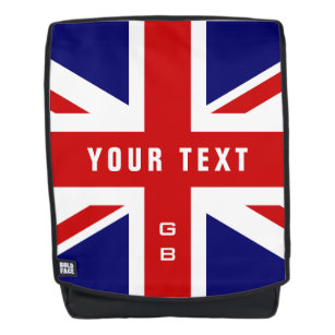 British Union Jack flag custom office and school Backpack