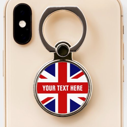 British Union Jack flag custom phone ring holder