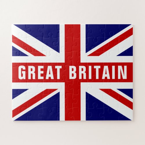 British Union Jack flag custom puzzle in gift box