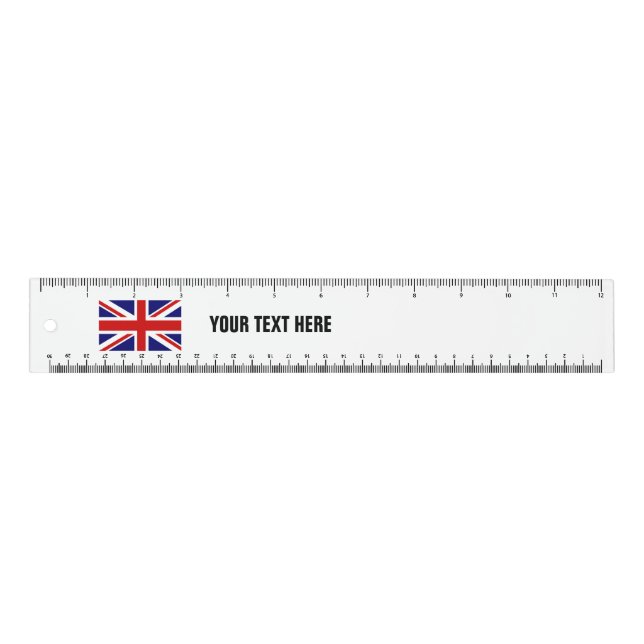British Union Jack flag custom ruler (Front)