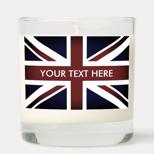 British Union Jack flag custom scented candles