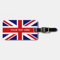British Union Jack flag custom travel luggage tags