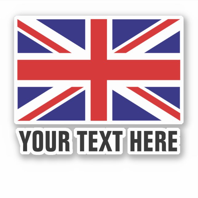British Union Jack flag custom vinyl stickers (Front)