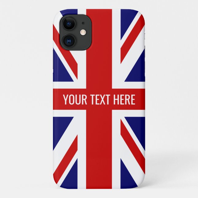 British Union Jack flag English pride custom print Case-Mate iPhone Case (Back)