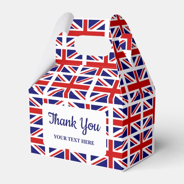 British Union Jack flag English pride Favor Box (Front Side)