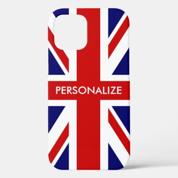 British Union Jack Flag English Pride Personalized Iphone 12 Case by iprint at Zazzle