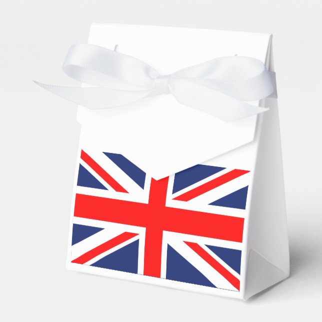 British Union Jack Flag Favor Boxes (Front Side)