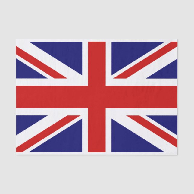 British Union Jack flag gift wrapping tissue paper (Front)