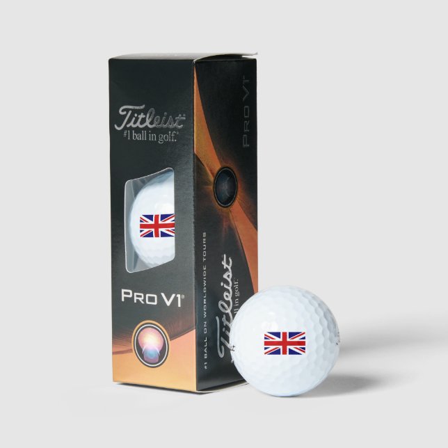 British Union Jack Flag Golf Balls (Packaging)