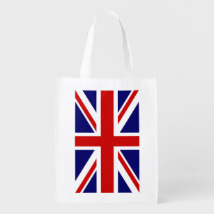 British Union Jack flag grocery shopping bag