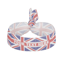 British Union Jack flag hair tie for women &amp; girls