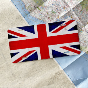 British Union Jack Flag License Plate
