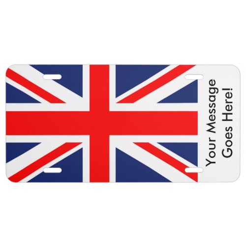 British Union Jack Flag License Plate