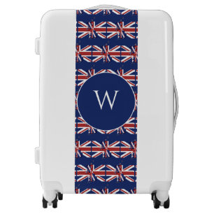 British UNION JACK Flag Monogram Luggage