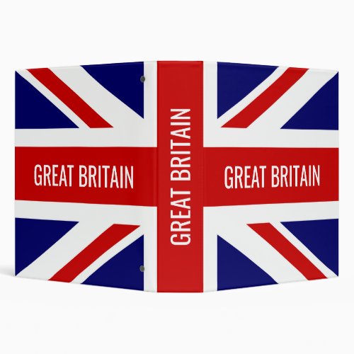 British Union Jack flag of England office binder