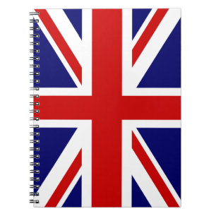 British Union Jack flag of England spiral notebook