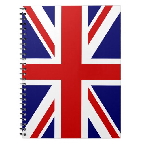 British Union Jack flag of England spiral notebook