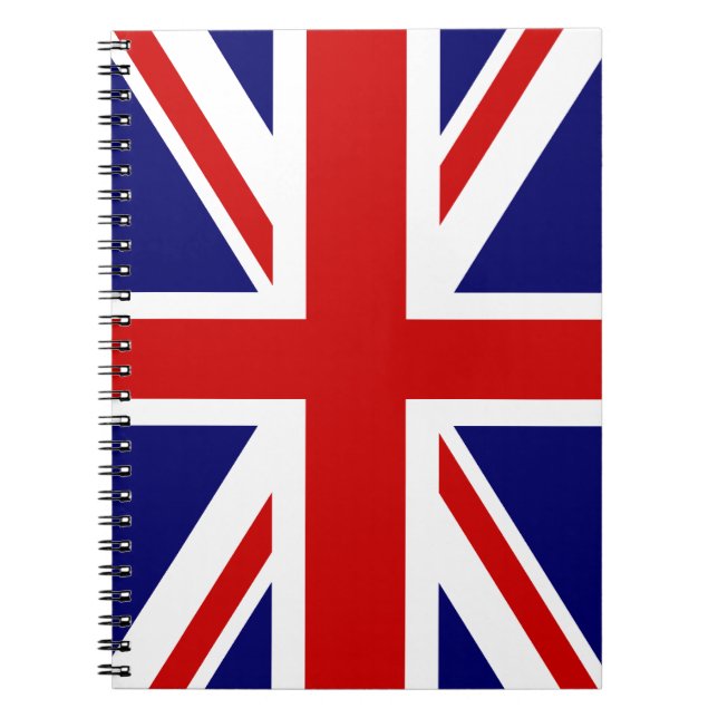 British Union Jack flag of England spiral notebook (Front)