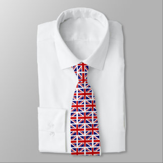 British Union Jack flag pattern neck tie gift idea