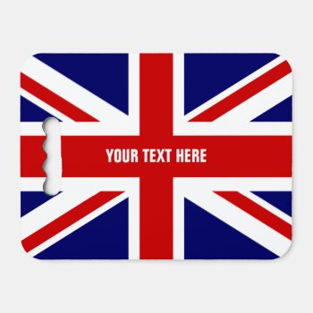 British Union Jack Flag Sports Gift Custom Stadium Seat Cushion by iprint at Zazzle