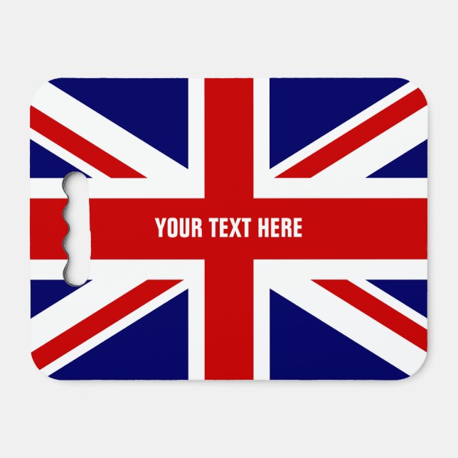 British Union Jack flag sports gift custom stadium Seat Cushion (Front Horizontal)