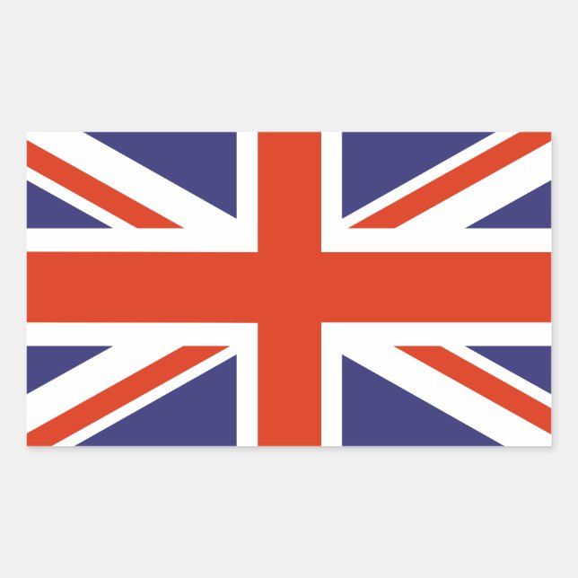 British Union Jack Flag Sticker (Front)