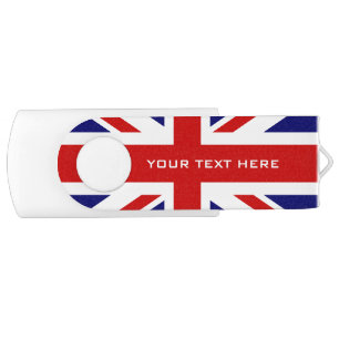 British Union Jack flag swivel USB flash drive