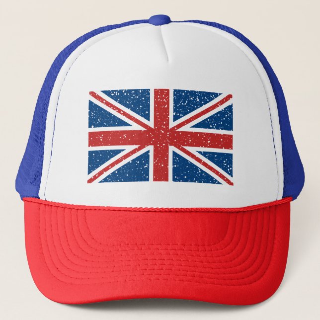 British Union Jack flag T-Shirt Trucker Hat (Front)