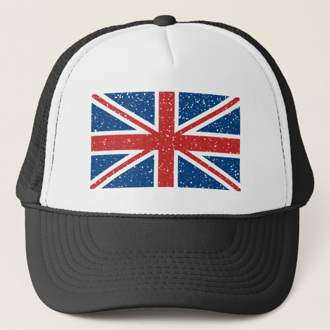 British Union Jack flag T-Shirt Trucker Hat (Front)