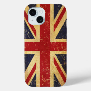 British Union Jack Flag Vintage iPhone 15 Case
