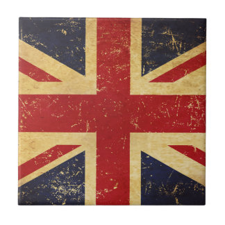 British Union Jack Flag Vintage Ceramic Tile