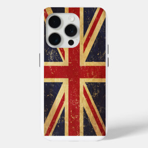 British Union Jack Flag Vintage iPhone 15 Pro Case