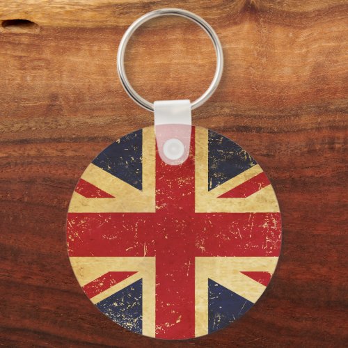 British Union Jack Flag Vintage Keychain