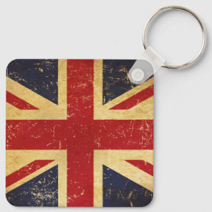 British Union Jack Flag Vintage Keychain